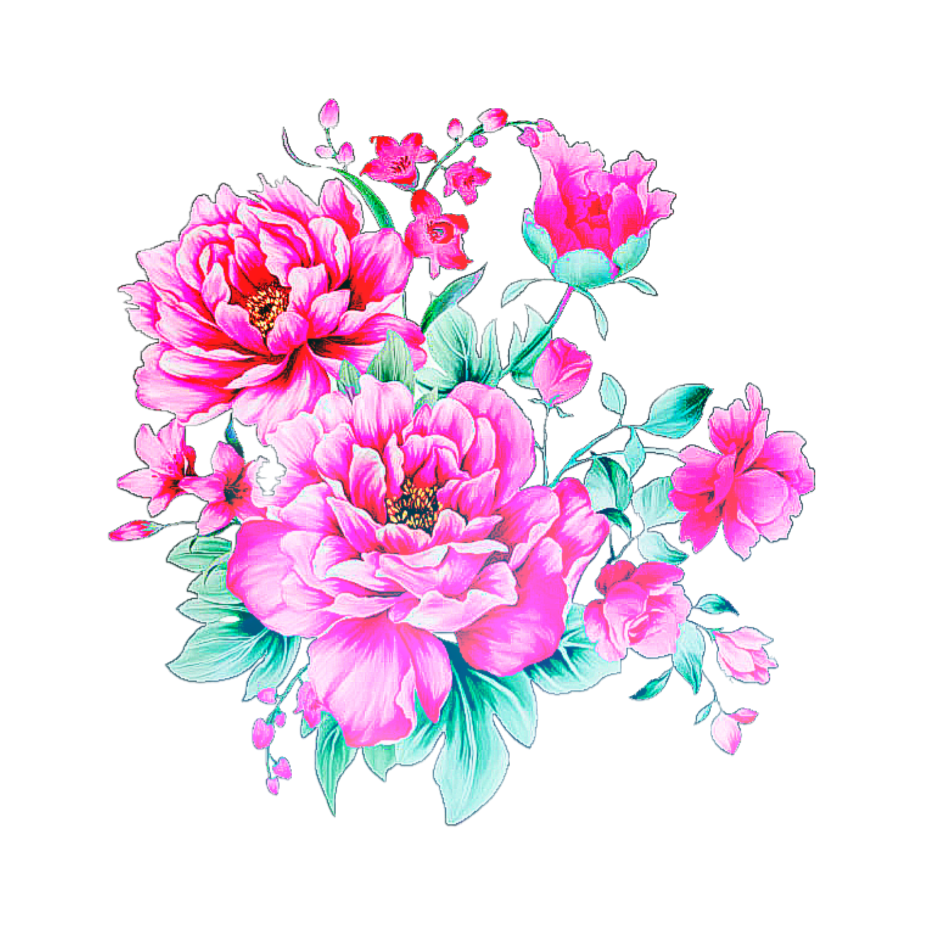 Розовый цветок нарисованный. Пион пиксарт. Векторные цветы. Цветочный узор. Векторная Графика цветы.
