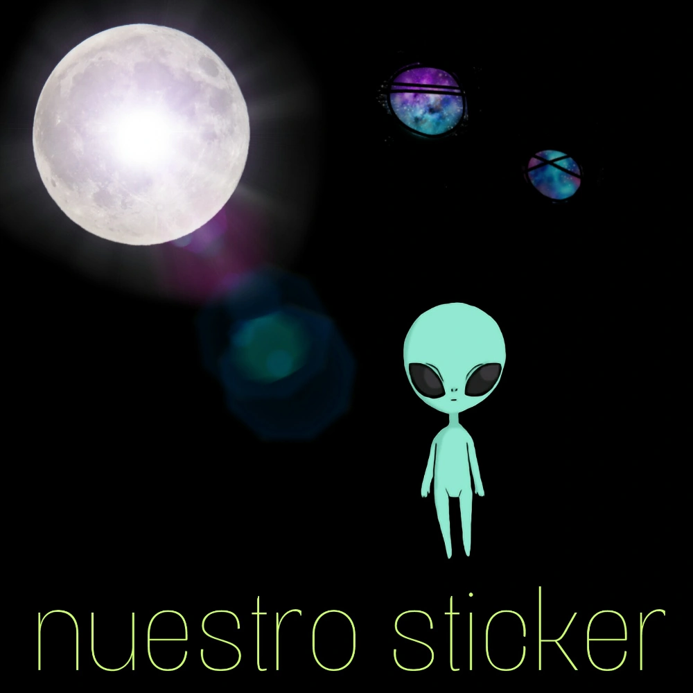 #sticker #alien #moon #lifeonthemoon