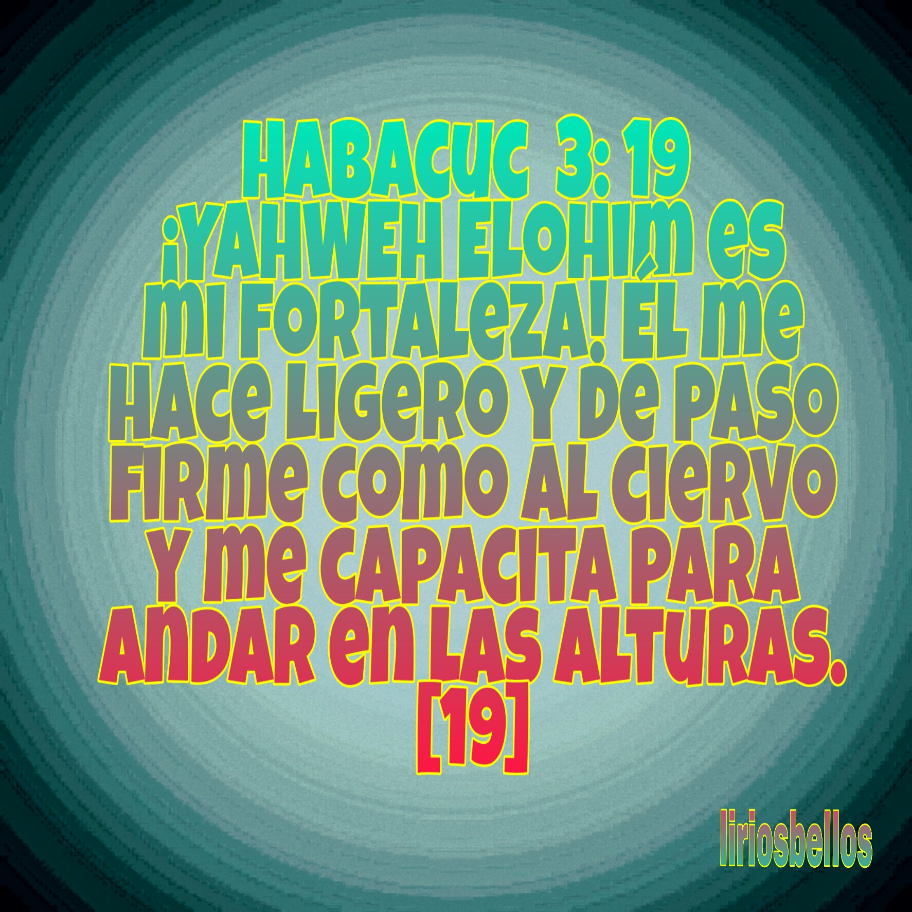 Habacuc 3 19 Yahweh Elohim Es Mi Fortaleza El Me Ha