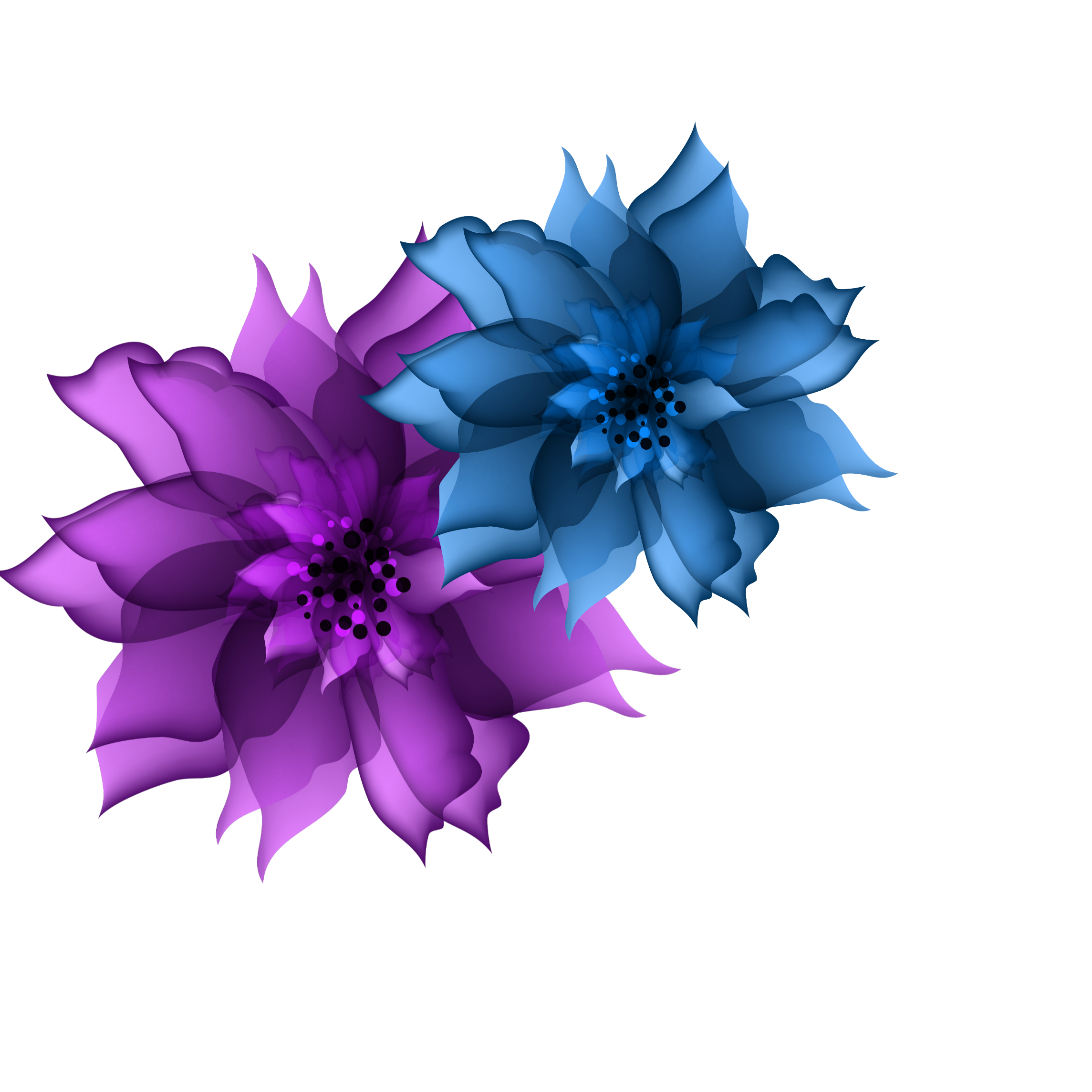 Mq Purple Blue Flower Flowers Sticker By Marras