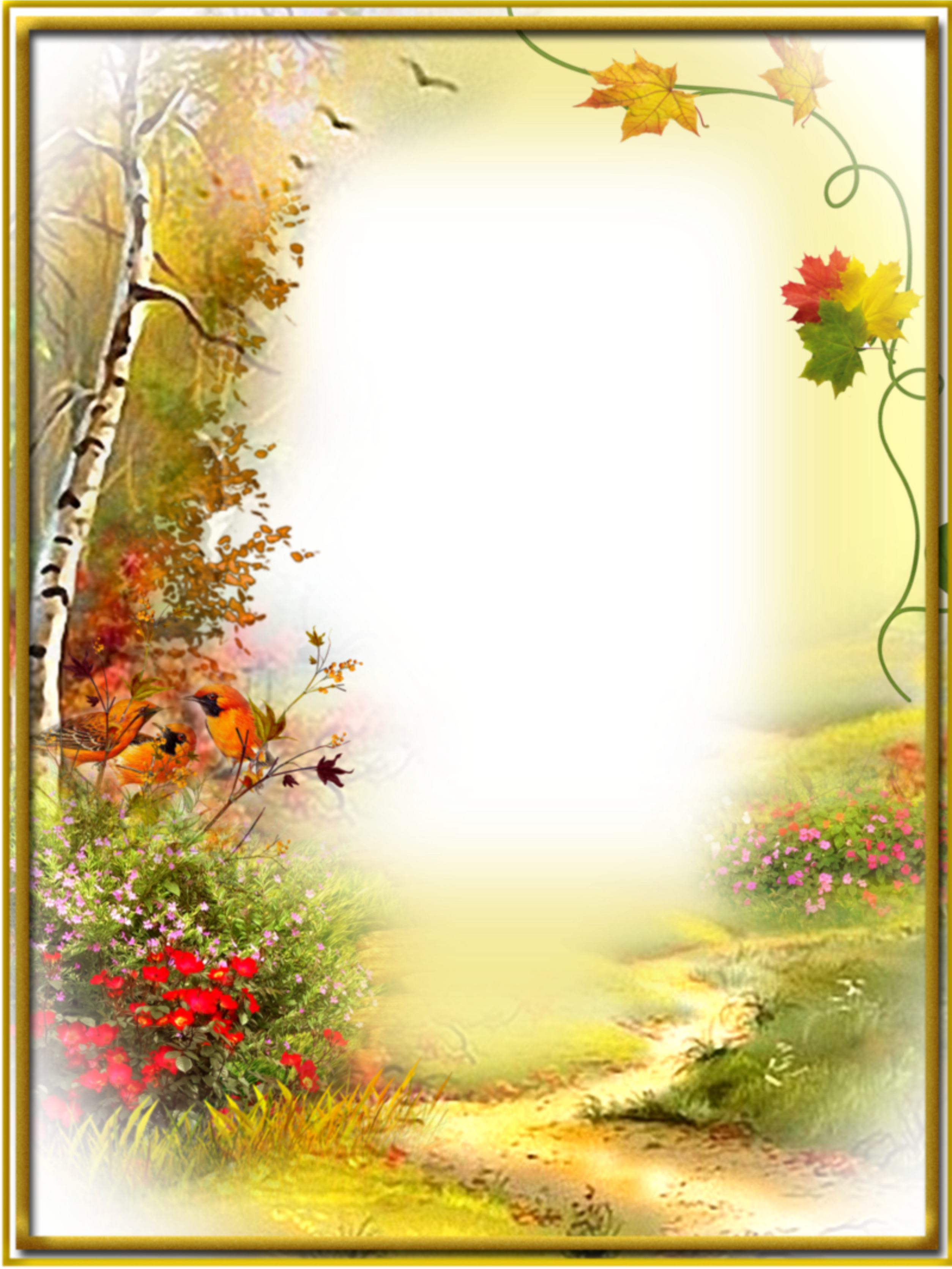 ftestickers background borders autumn fall...