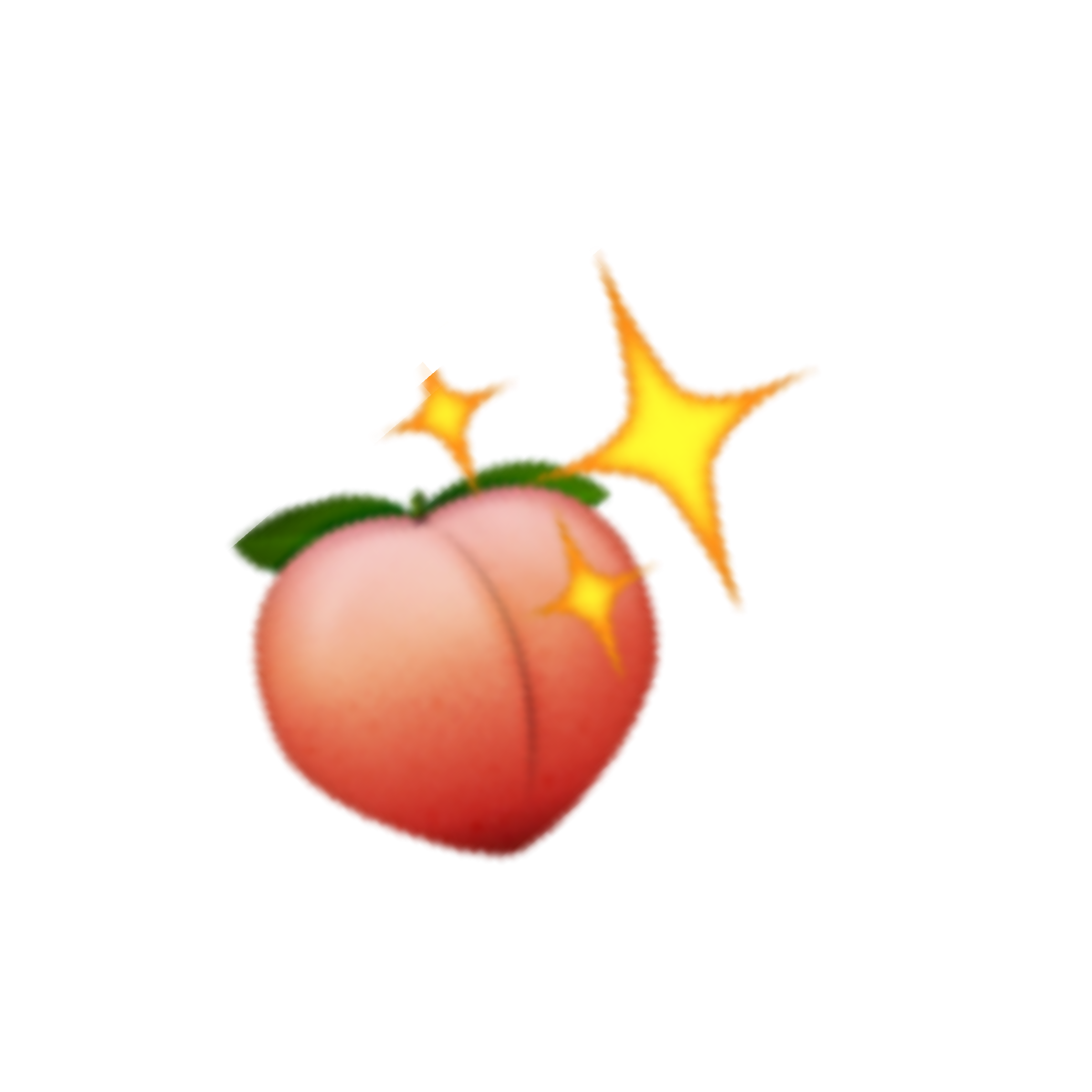 peach sparkling emoji emojis sticker by @xngerouswoman.