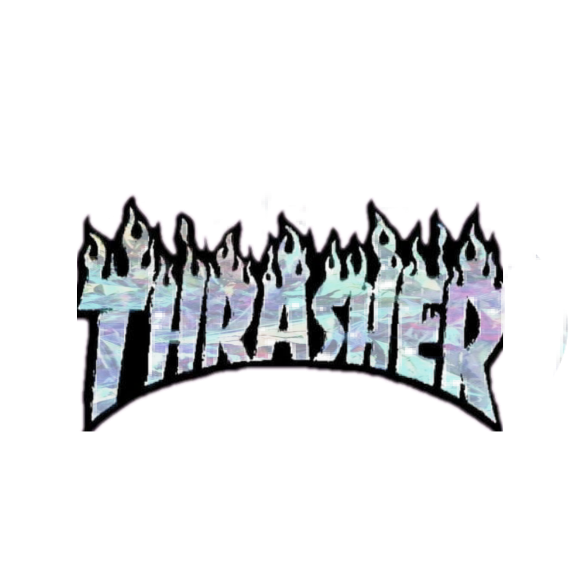 freetoedit trasher holographic sticker by @angiemz26