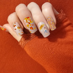 autumn manicure freetoedit