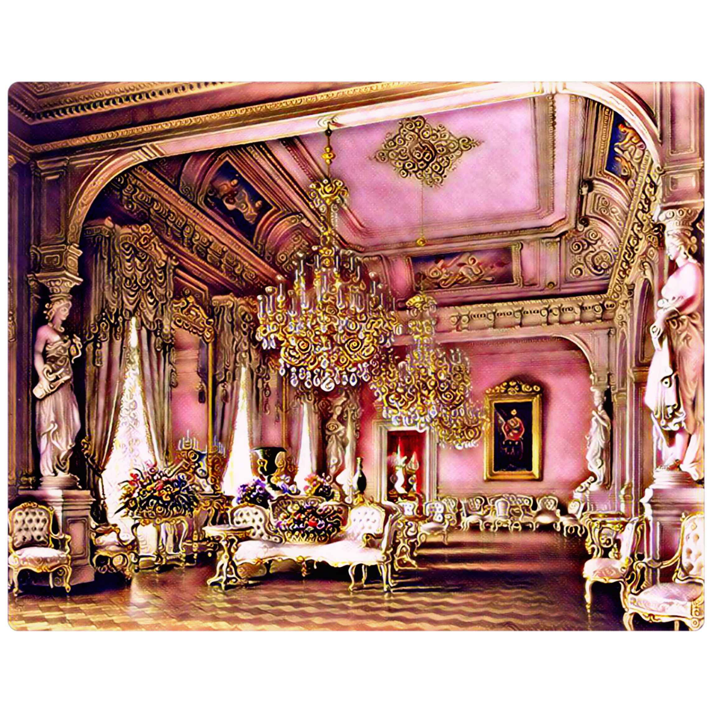 Freetoedit Pink Palace Castle Mansion Parlor Room Royal