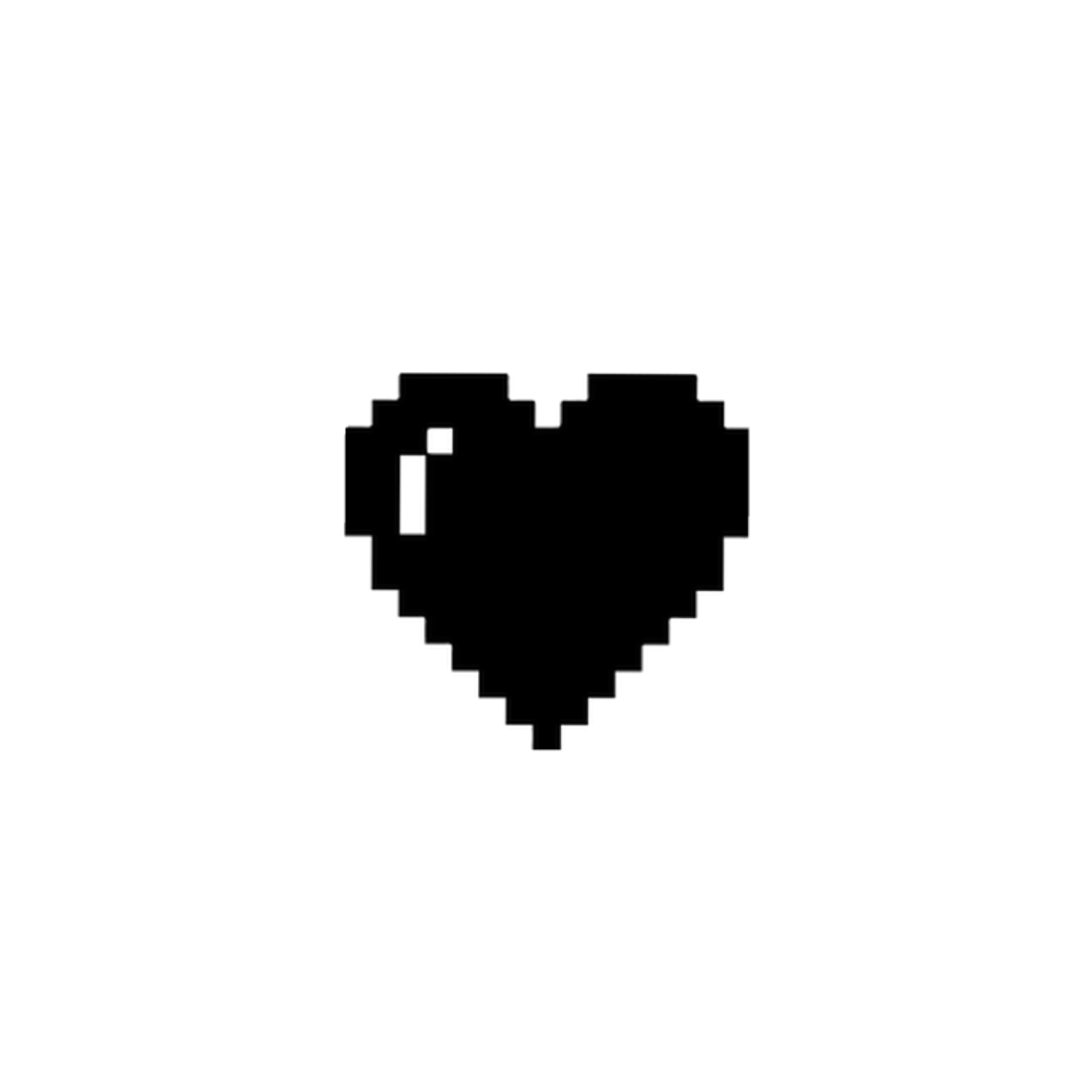 сердечко пиксель чёрный sticker by @aleksandrakot1855
