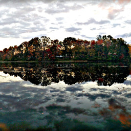 panorama fall autumn treescape reflection pcphotooftheday