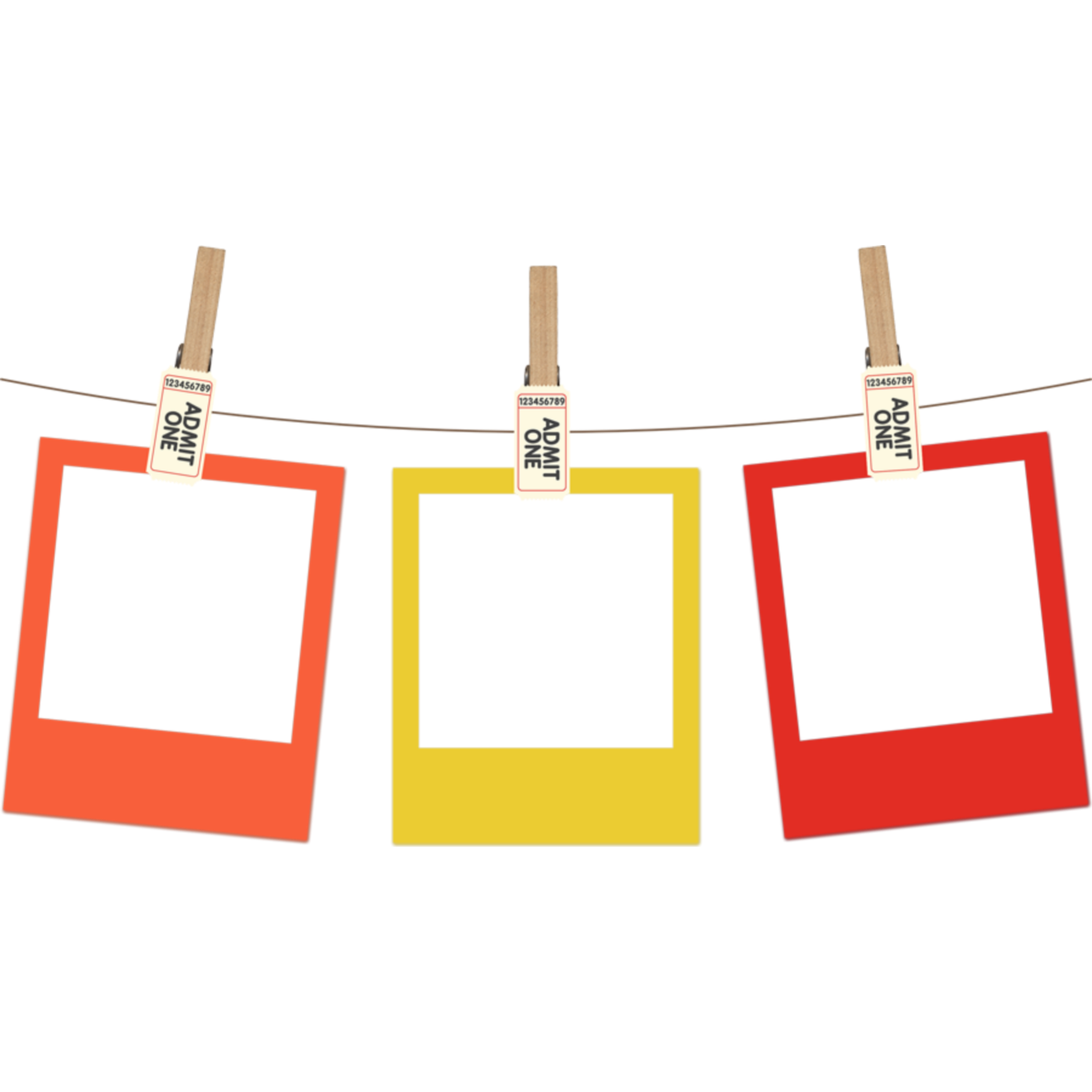 ftestickers frames collage polaroid tickets vintage...