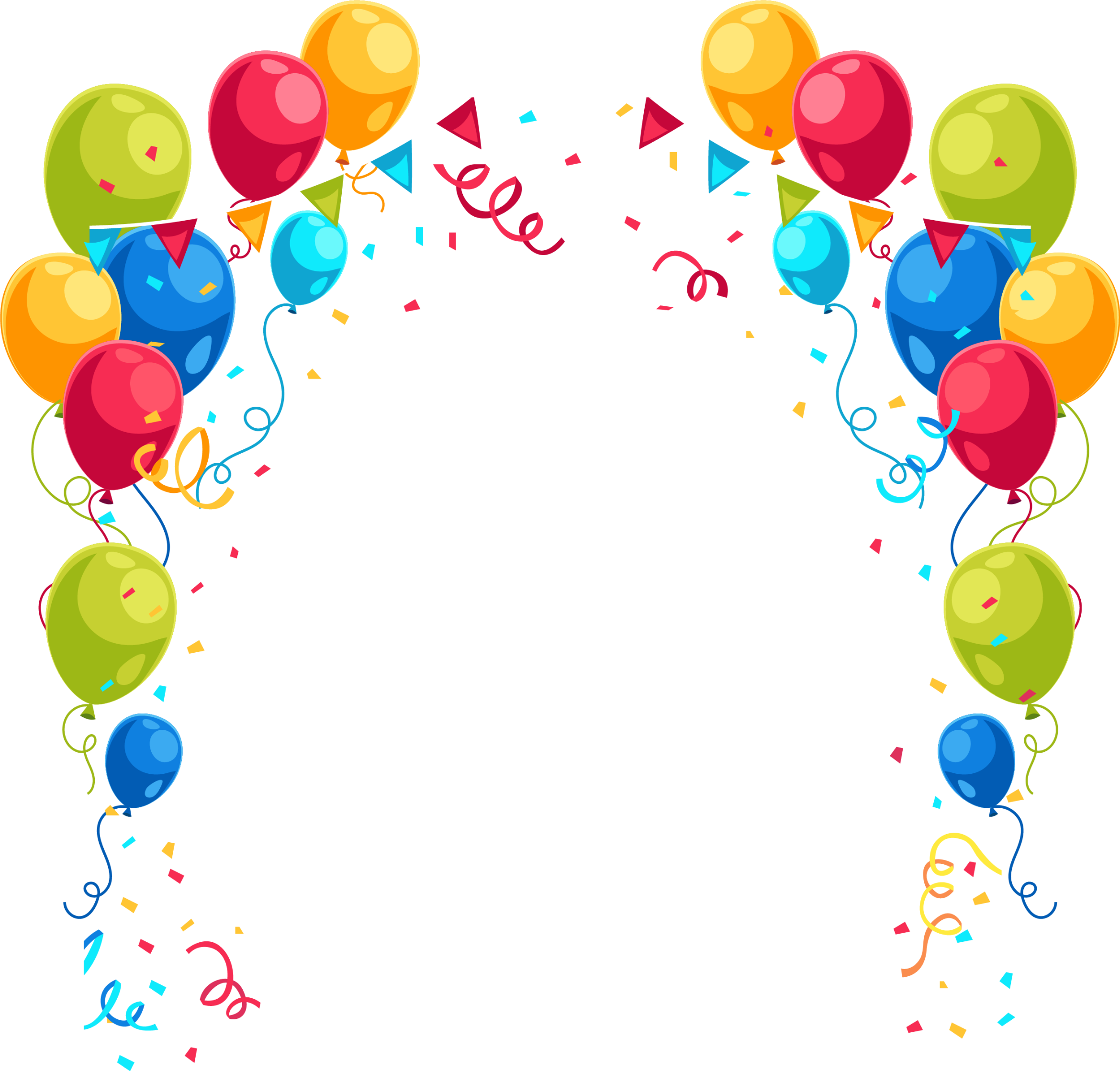 Birthday Balloons Border Png