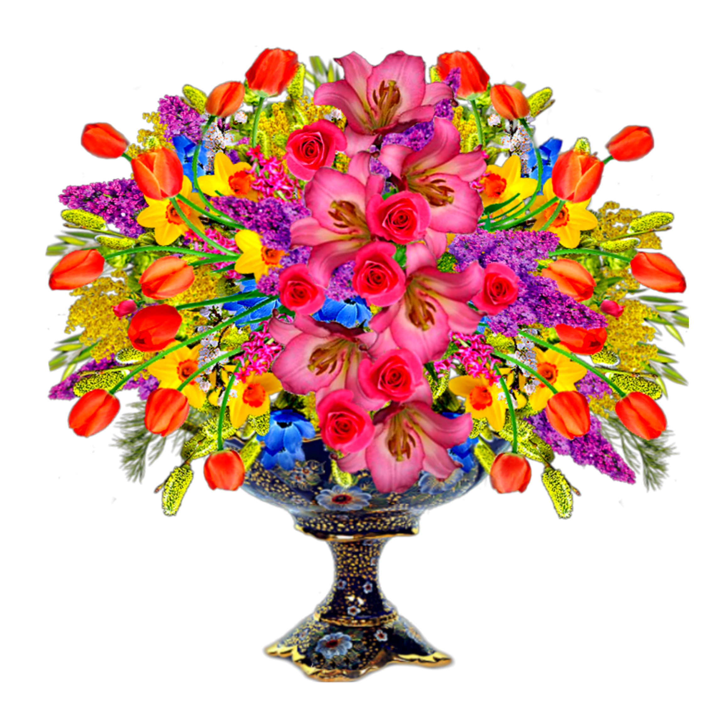 ftestickers flowers vase bouquet colorful...