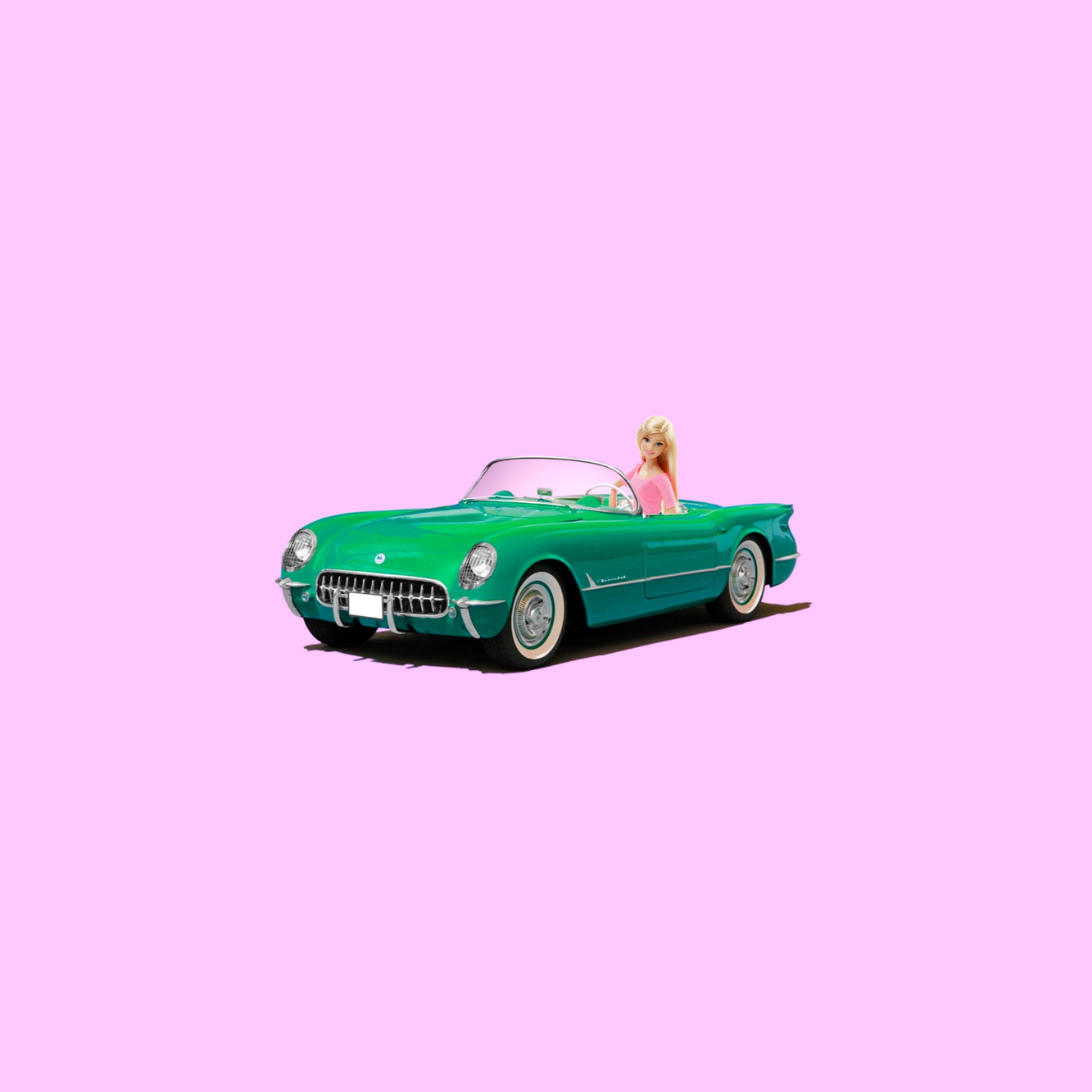 green barbie car