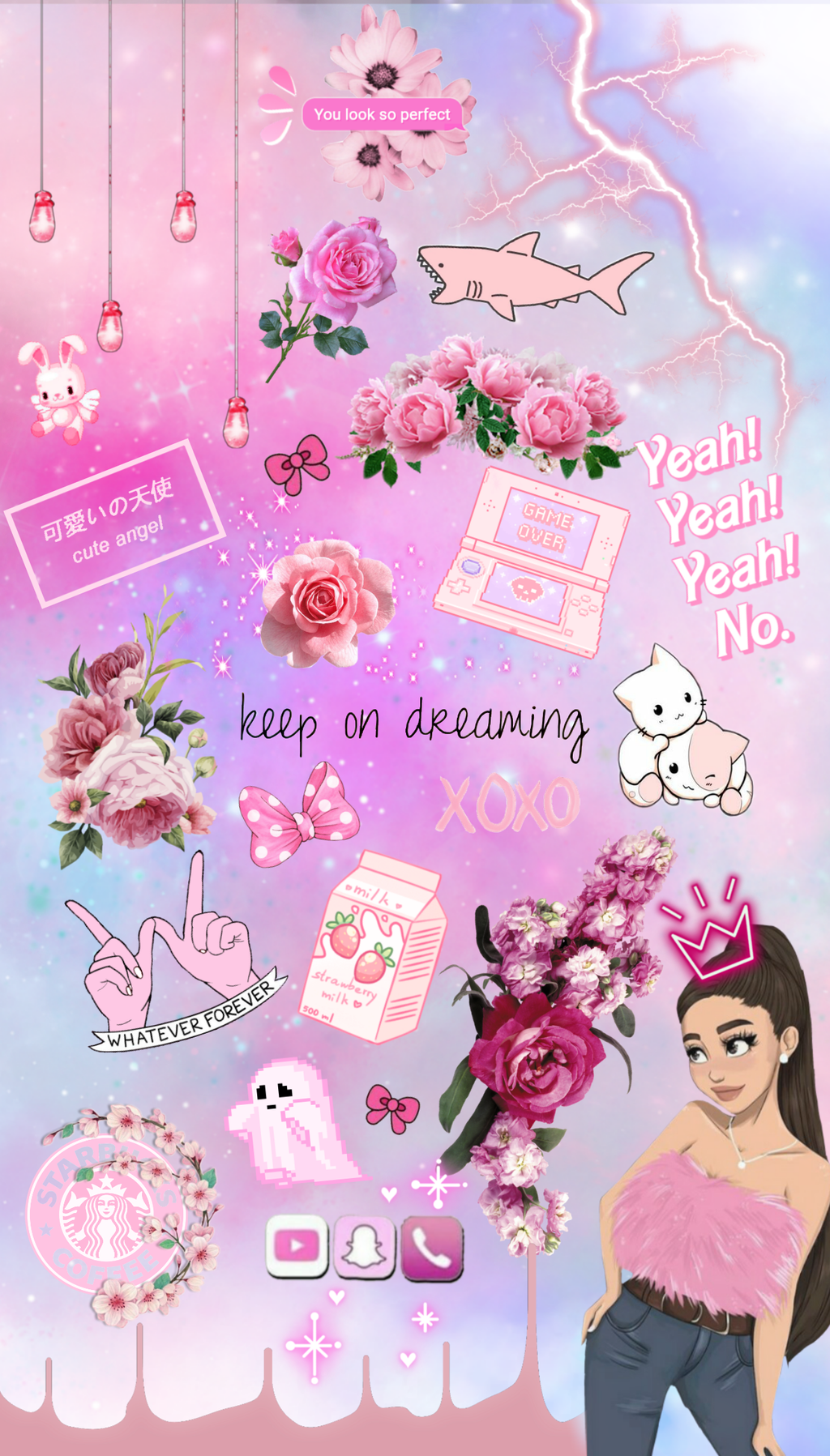 Aesthetic Pink Roses Background Tumblr | aesthetic caption