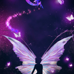 fairytail butterflies lyne21 fantasyart masteredit picsart becreative makeawesome freetoedit