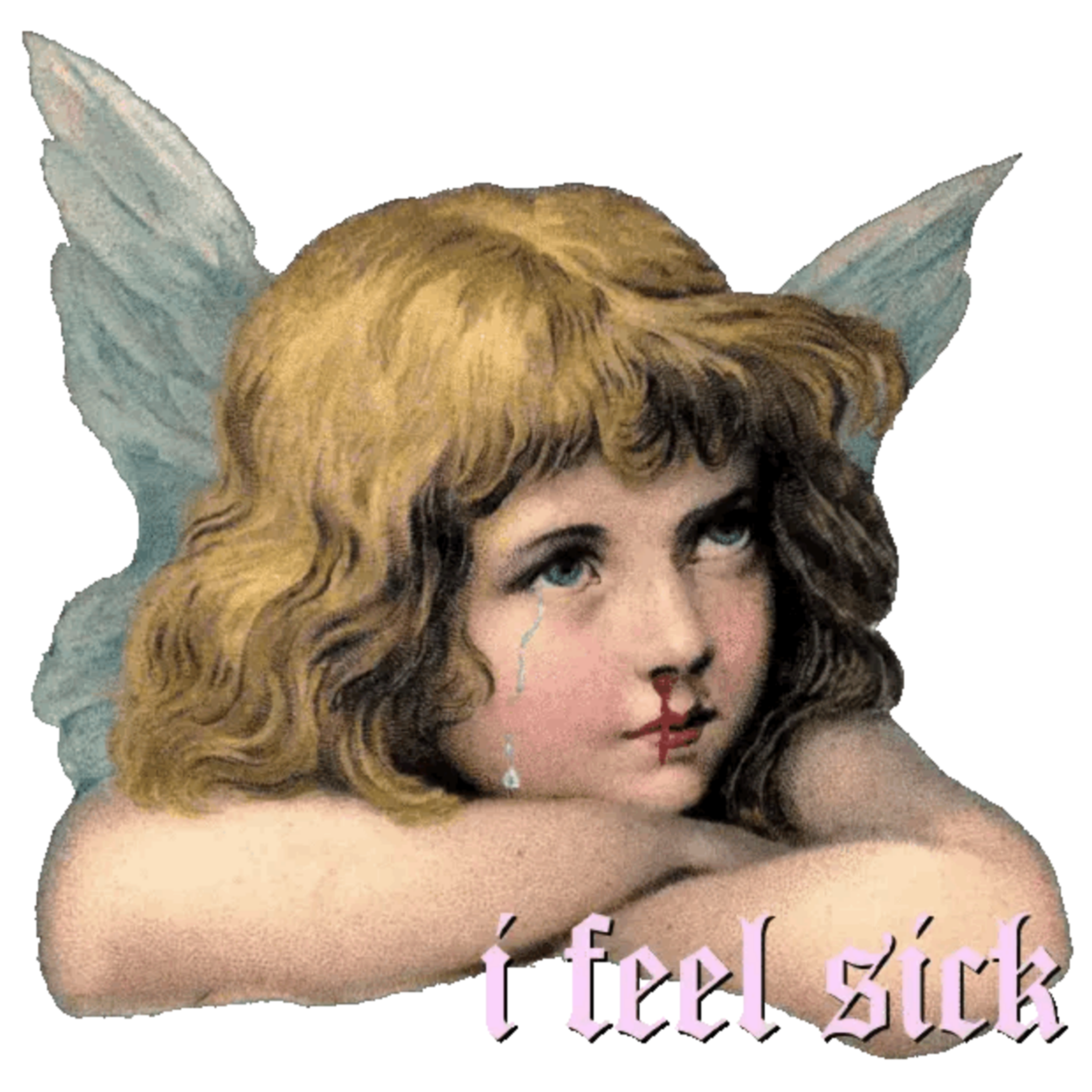 angel aesthetic sad sadness sticker by @barbara_horacek