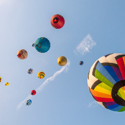hotairballoons hotairballoon balloons colourful blue