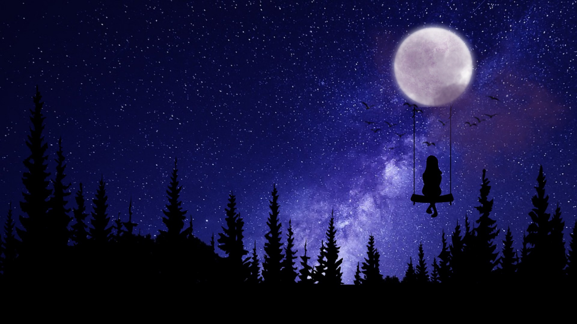Полночь Луна