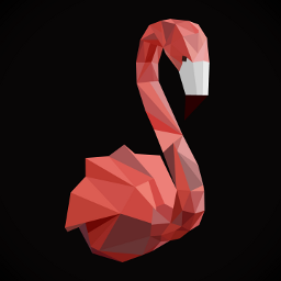 flamingo polygonart