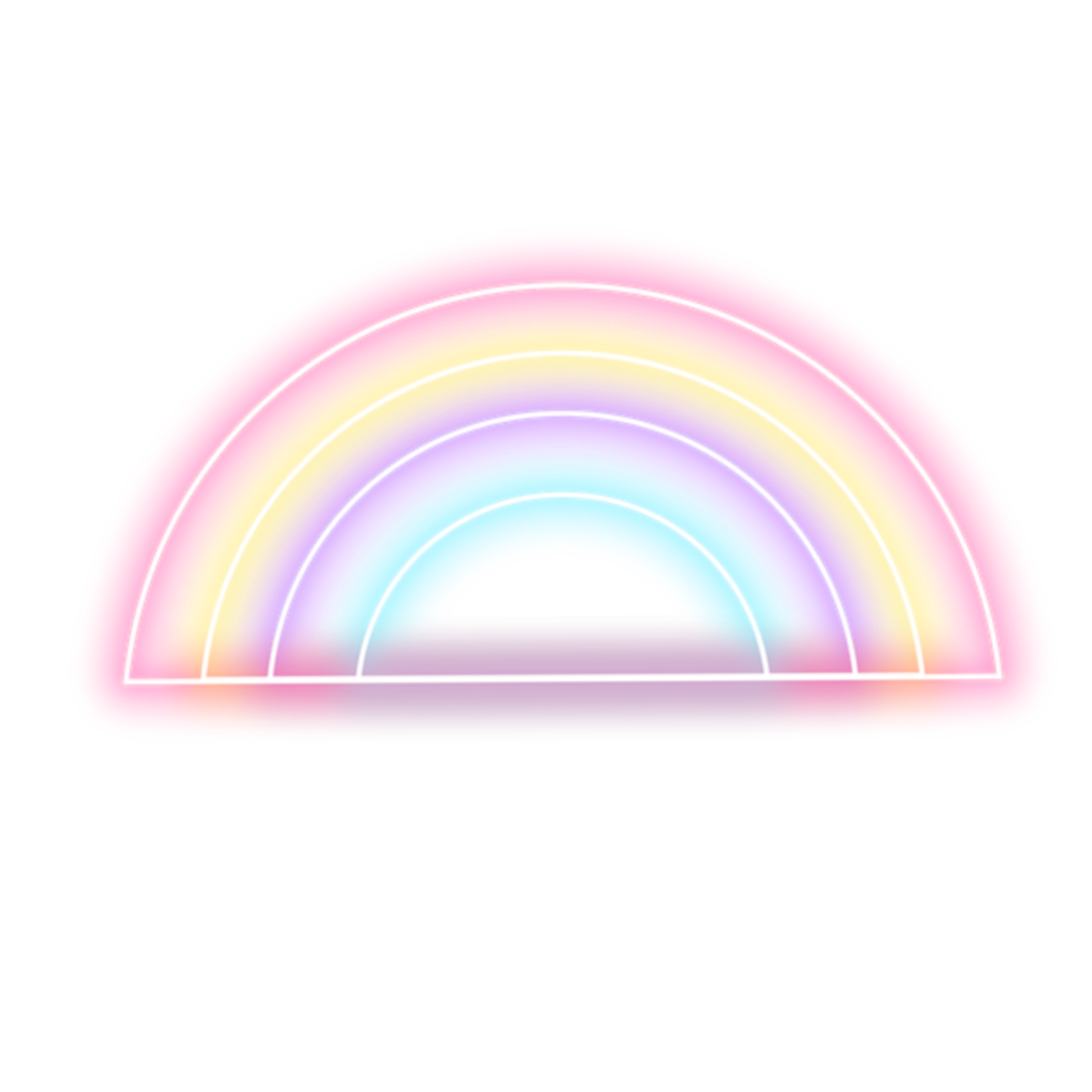 ftestickers rainbow neon luminous sticker by @pann70