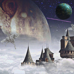 freetoedit fantasy pegasus castle universe