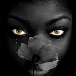 freetoedit tears rose woman black ircpinkrose