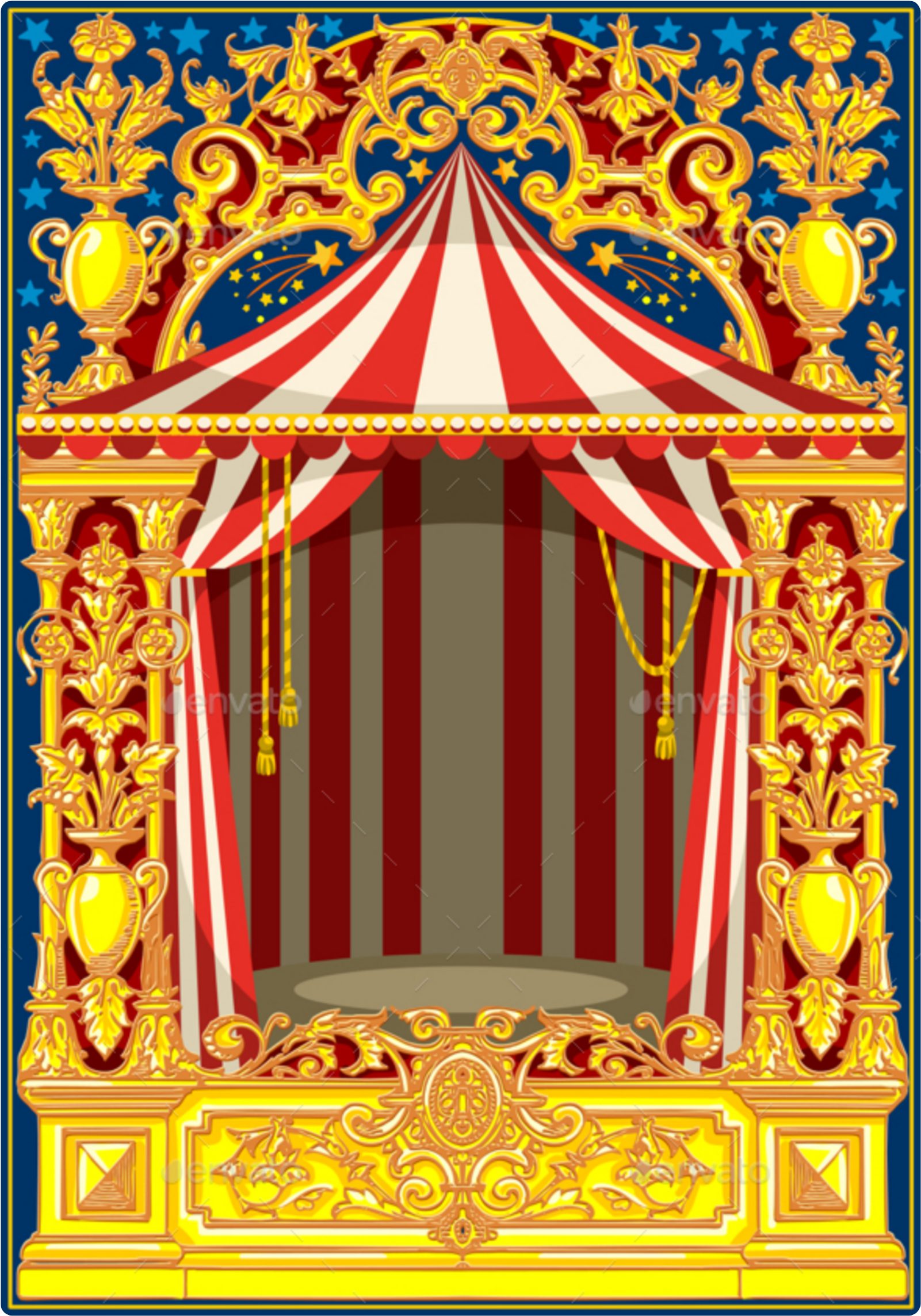 ftestickers background carnival circus vintage 3deffect...