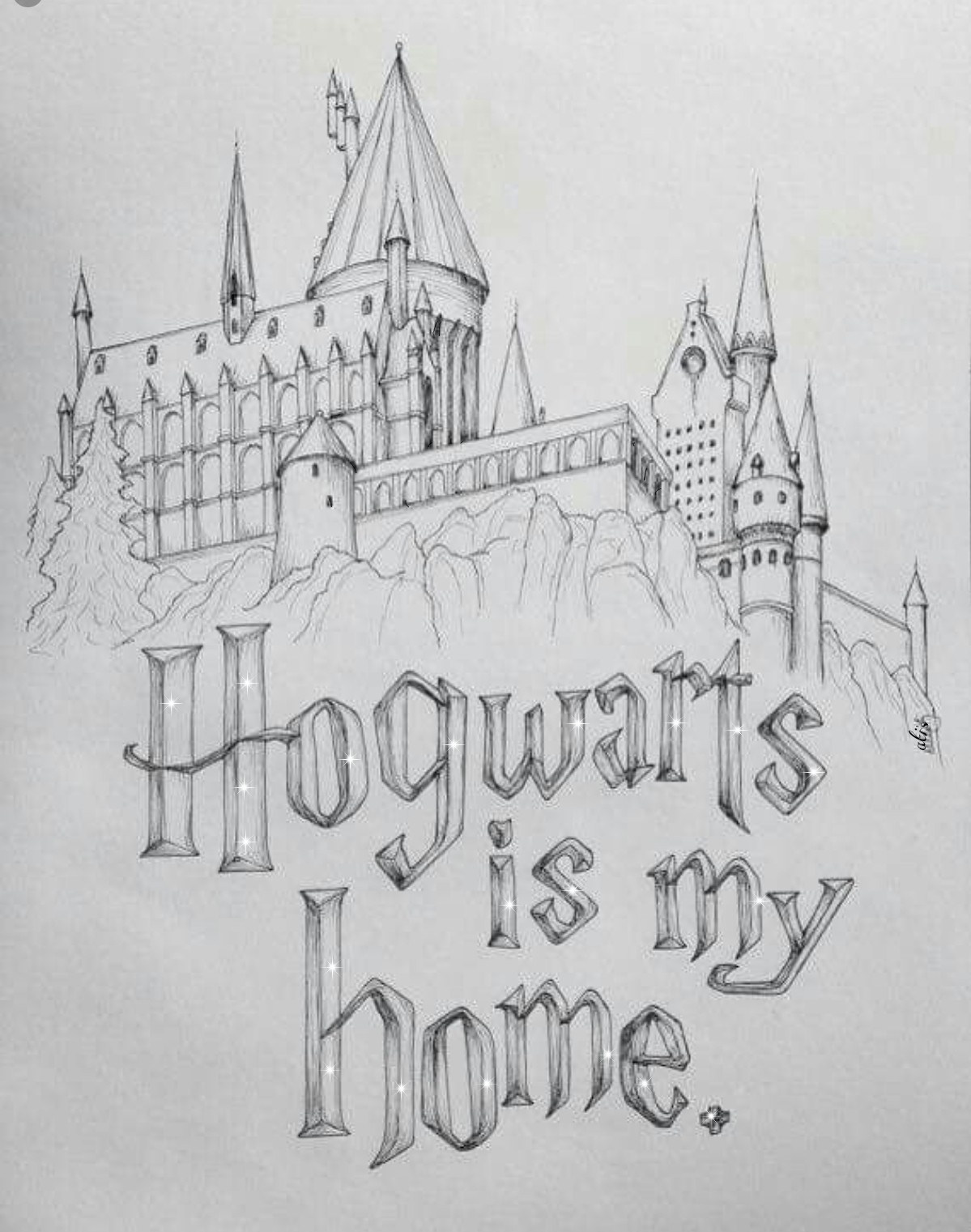 Рисунки Хогвартса из Гарри Поттера
