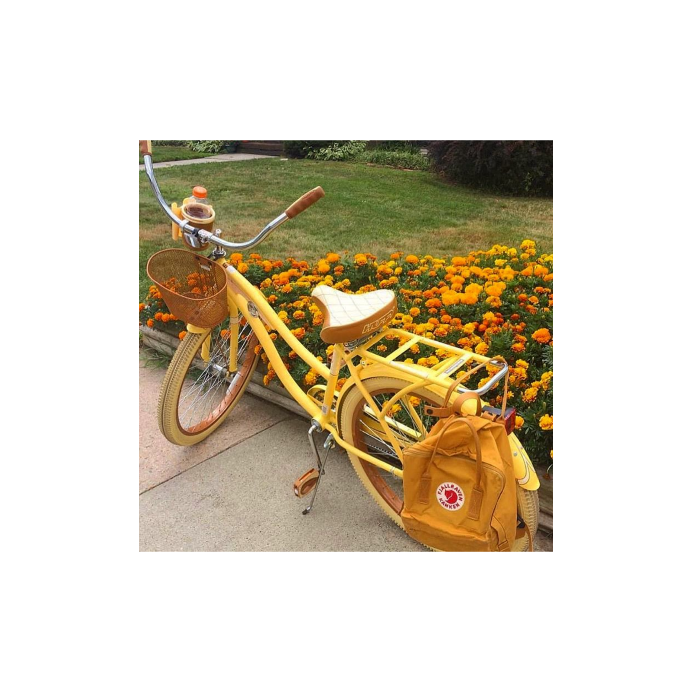 yellow aesthetic bike