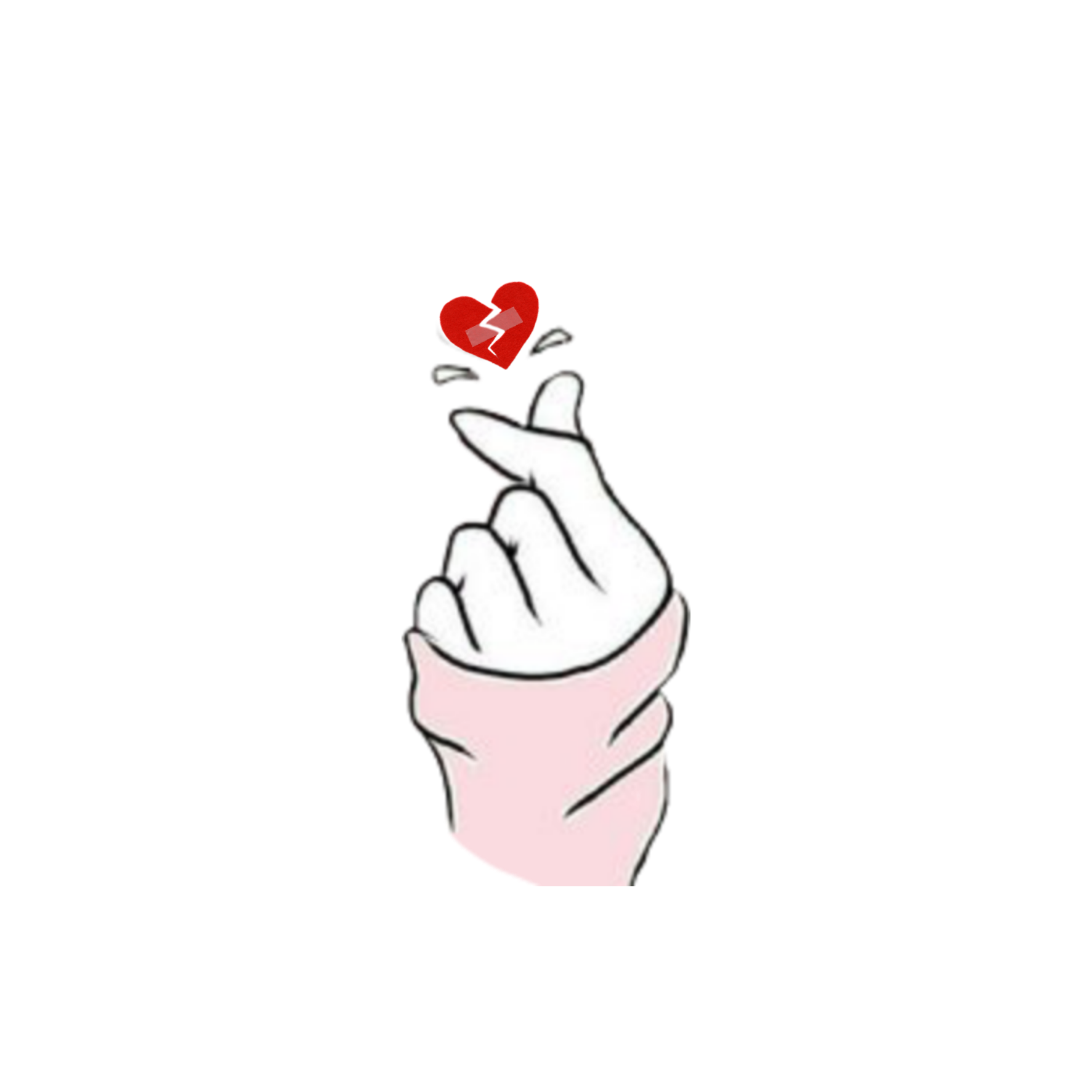 corazón mano fangirl freetoedit sticker by @soffi_plapla