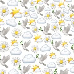 chamomile cloud dove emoji template freetoedit