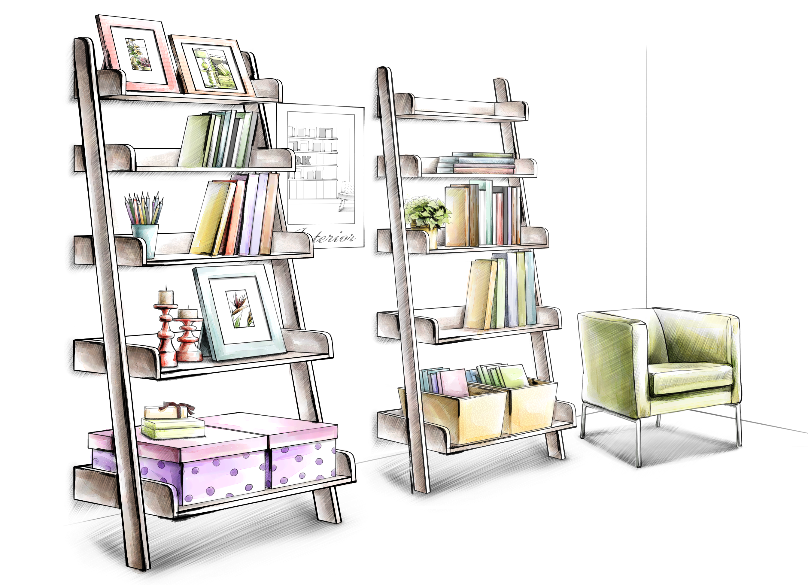 Display draw. Книжная полка скетч. Книжный стеллаж набросок. Эскиз стеллажа. Нарисованная мебель.