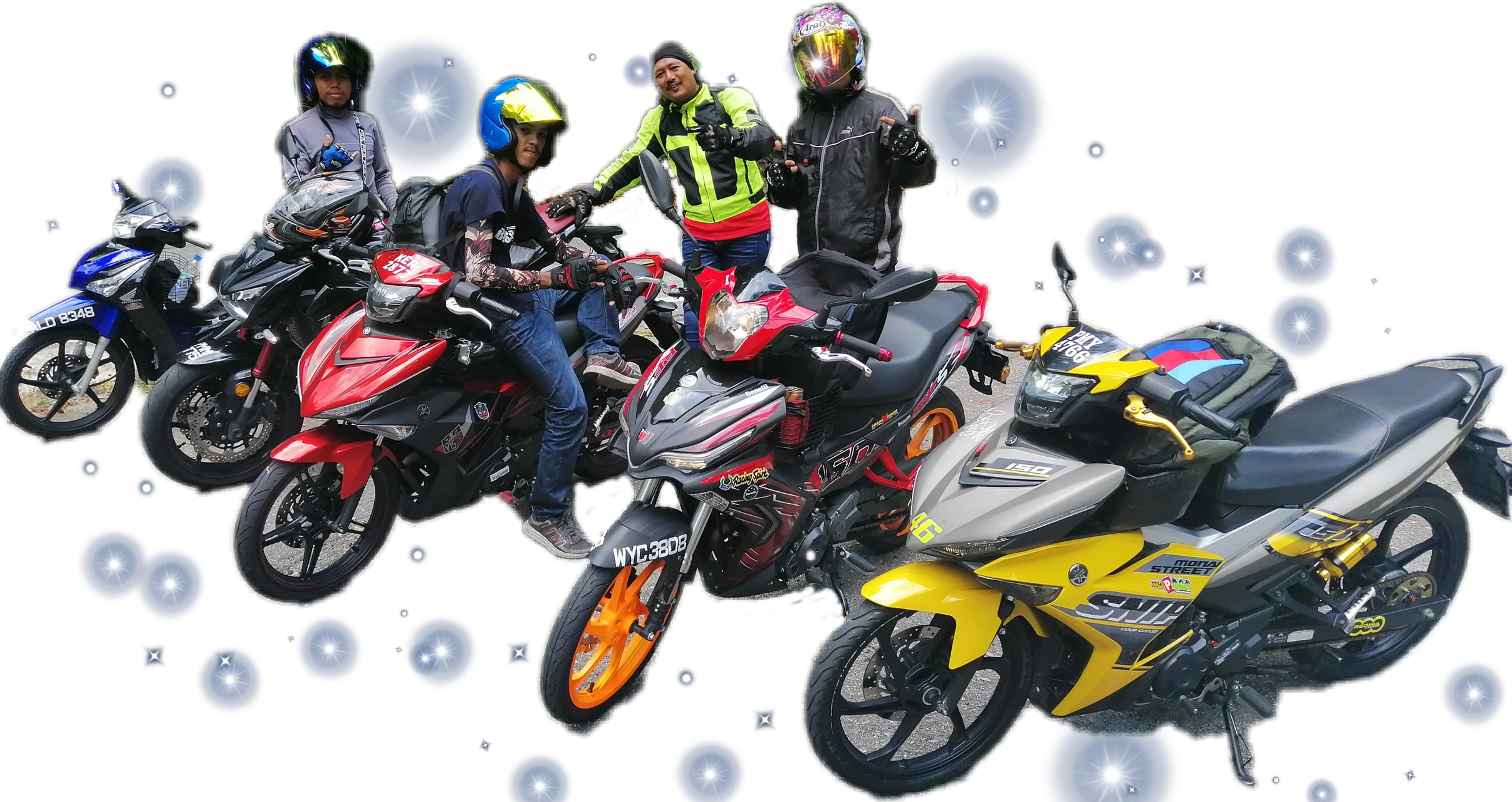 Stiker Motor Dainese Highway Challenge Liqui Moly On X On Cutting Reflection Sticker