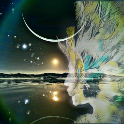 freetoedit moon feathers lake reflection