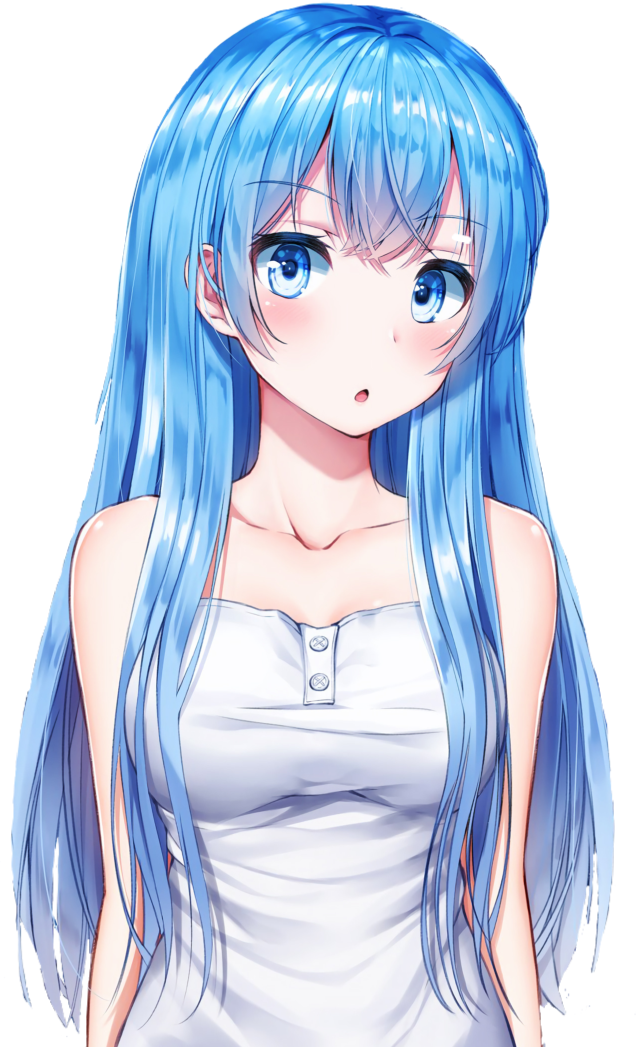 freetoedit anime animegirl girl blue sticker