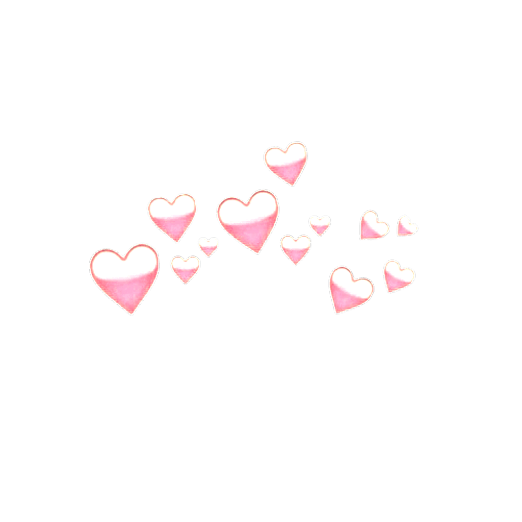 hearts heart pink light emoji sticker by @henbobicus