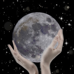 freetoedit moon space stars hands