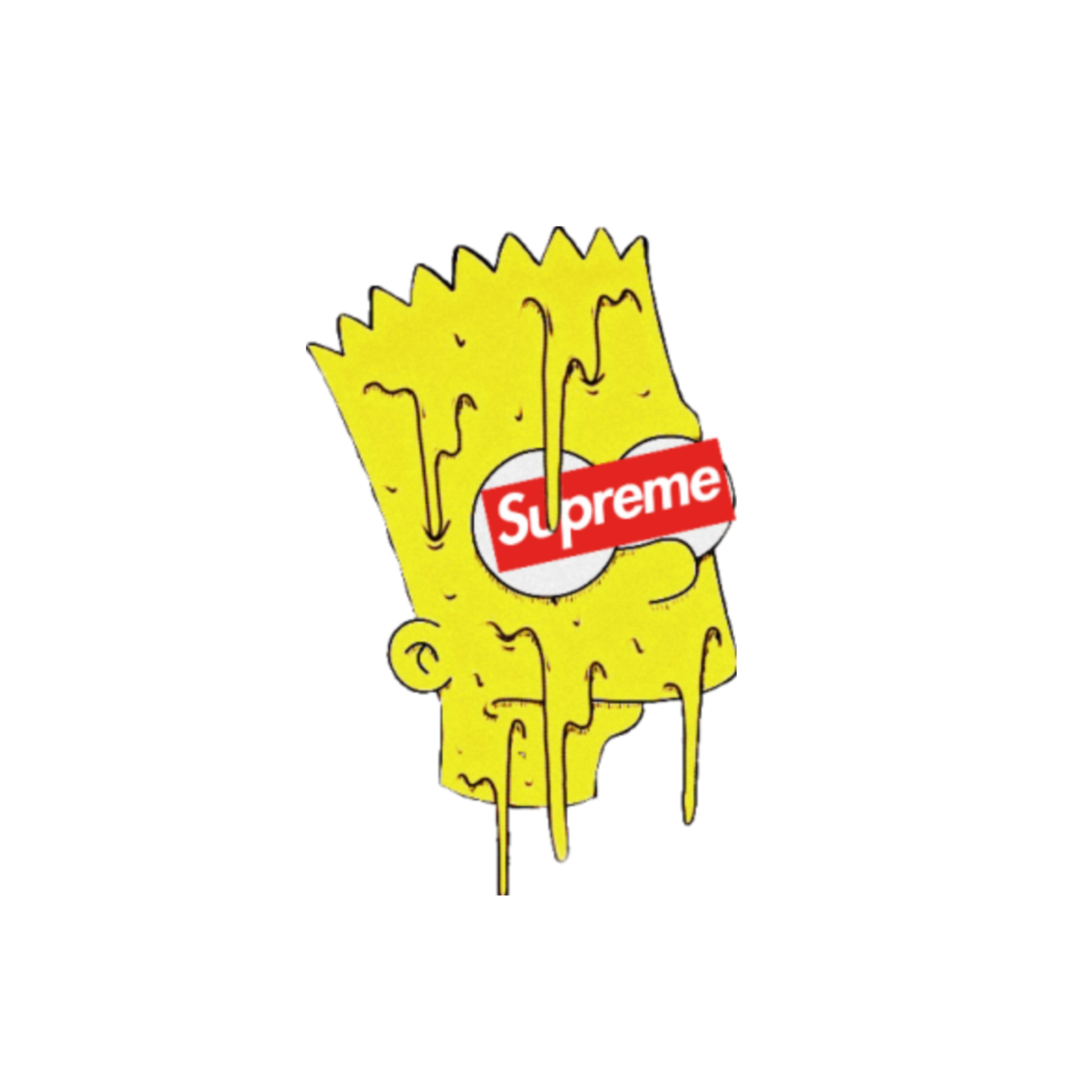 yellow supreme sticker