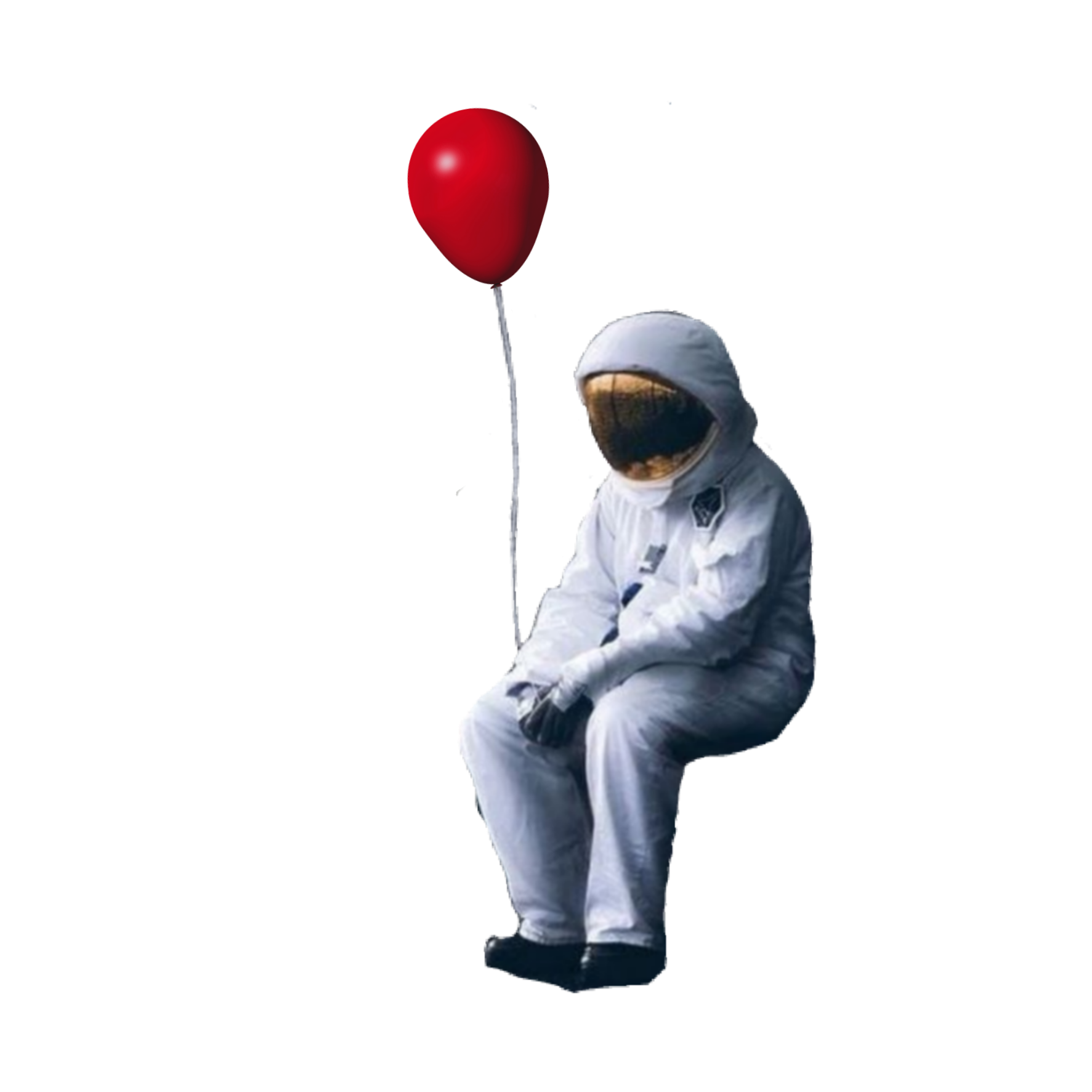 Astronaut Red Balloon Redballoon Sticker By Berilarts