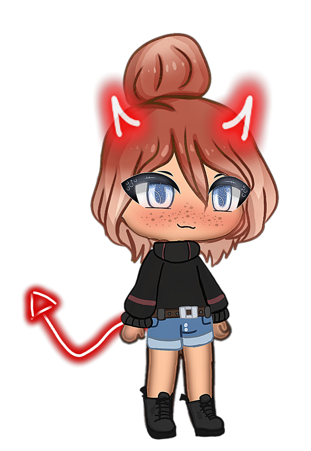 freetoedit OC gacha life gachalife demon The eyes were...