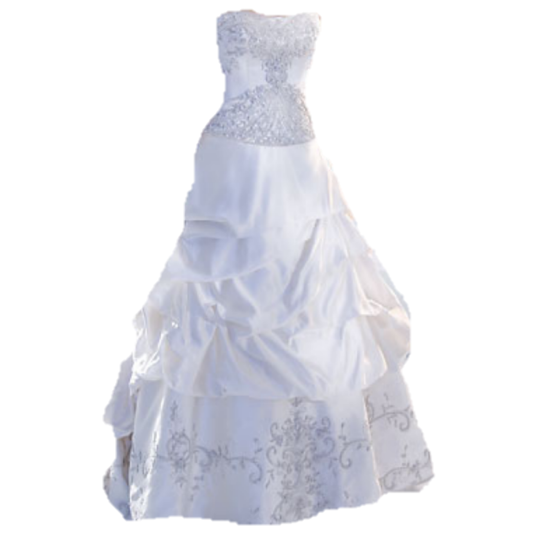 wedding-dress-white-silver-freetoedit-sticker-by-absarokajo