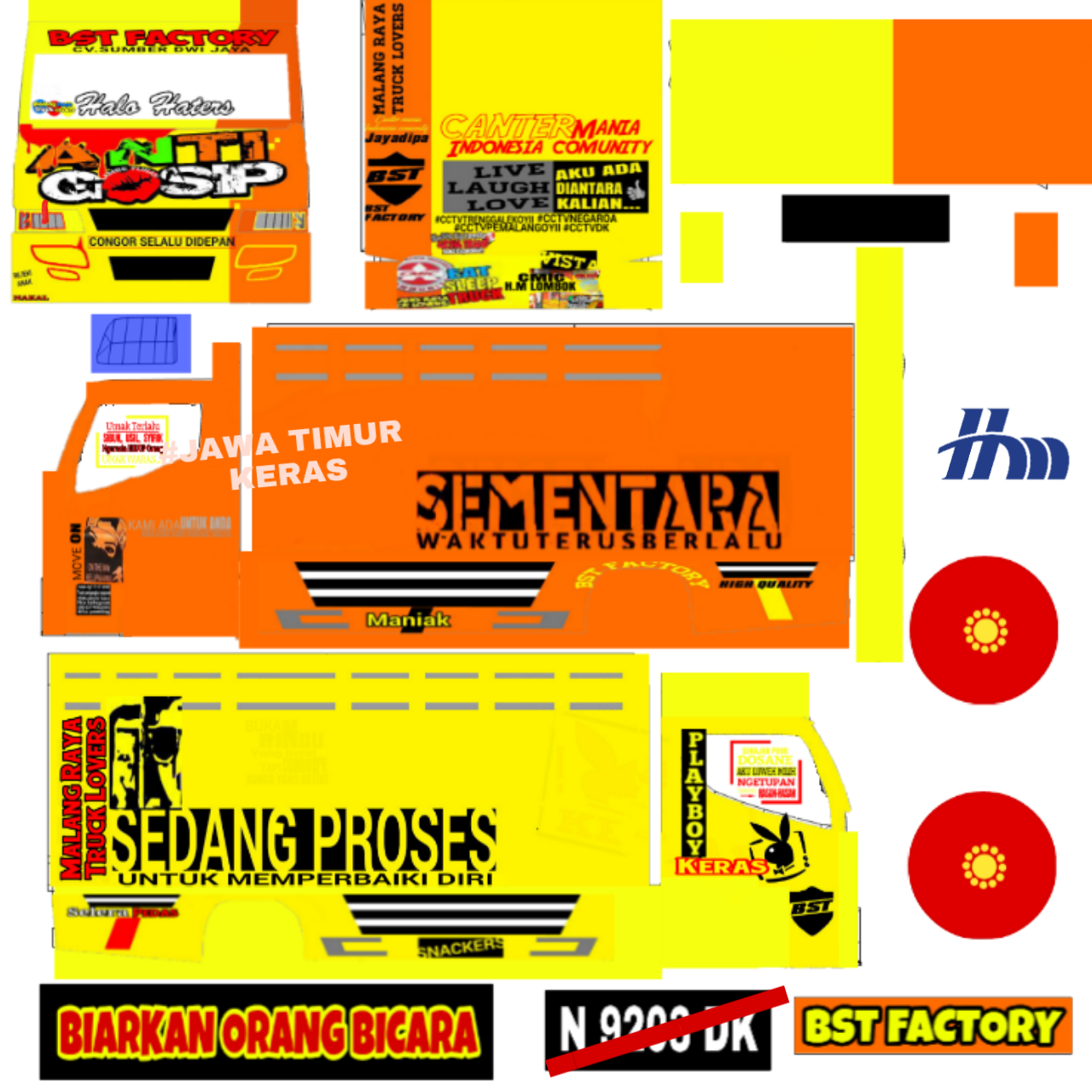 Lukisan Malang Stiker Logo Malang Raya Truck Lovers