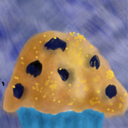 muffin blueberrymuffin drawing yummy freetoedit