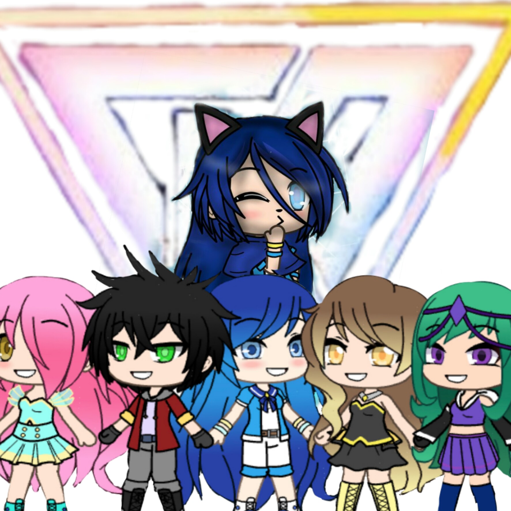 Freetoedit Itsfunneh Krew Gachalife Picsart - 