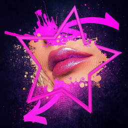 freetoedit originalart artwork lips pink