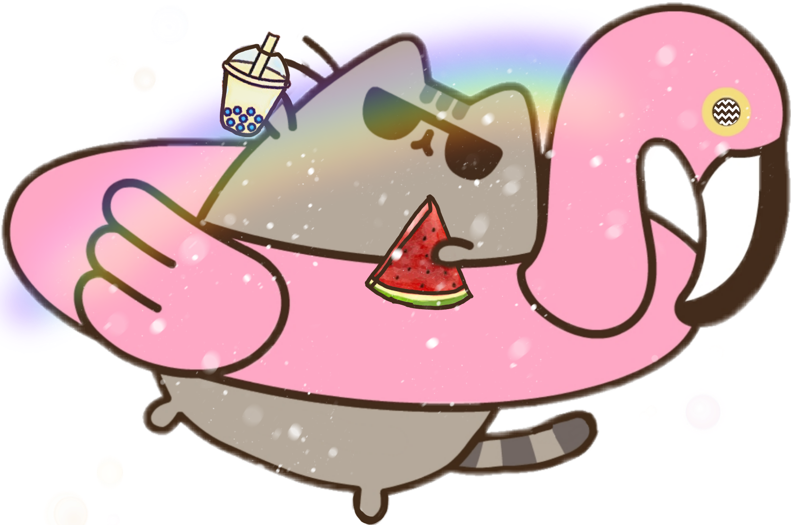 pusheen flamingo