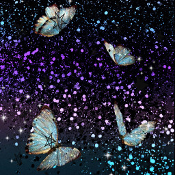 freetoedit sparkle butterflies