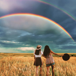 rainbow freetoedit picsart