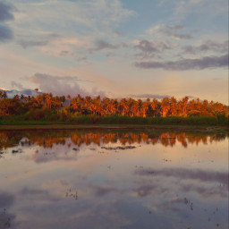 nature photography mobilephotography reflection sunset landscape zamboanga philippines goldenhour freetoedit