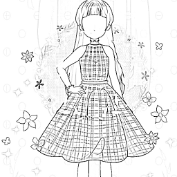 coloringpage girl nofacegirl dressupgame coloring dress phonescreenwallpaper wallpaper freetoedit