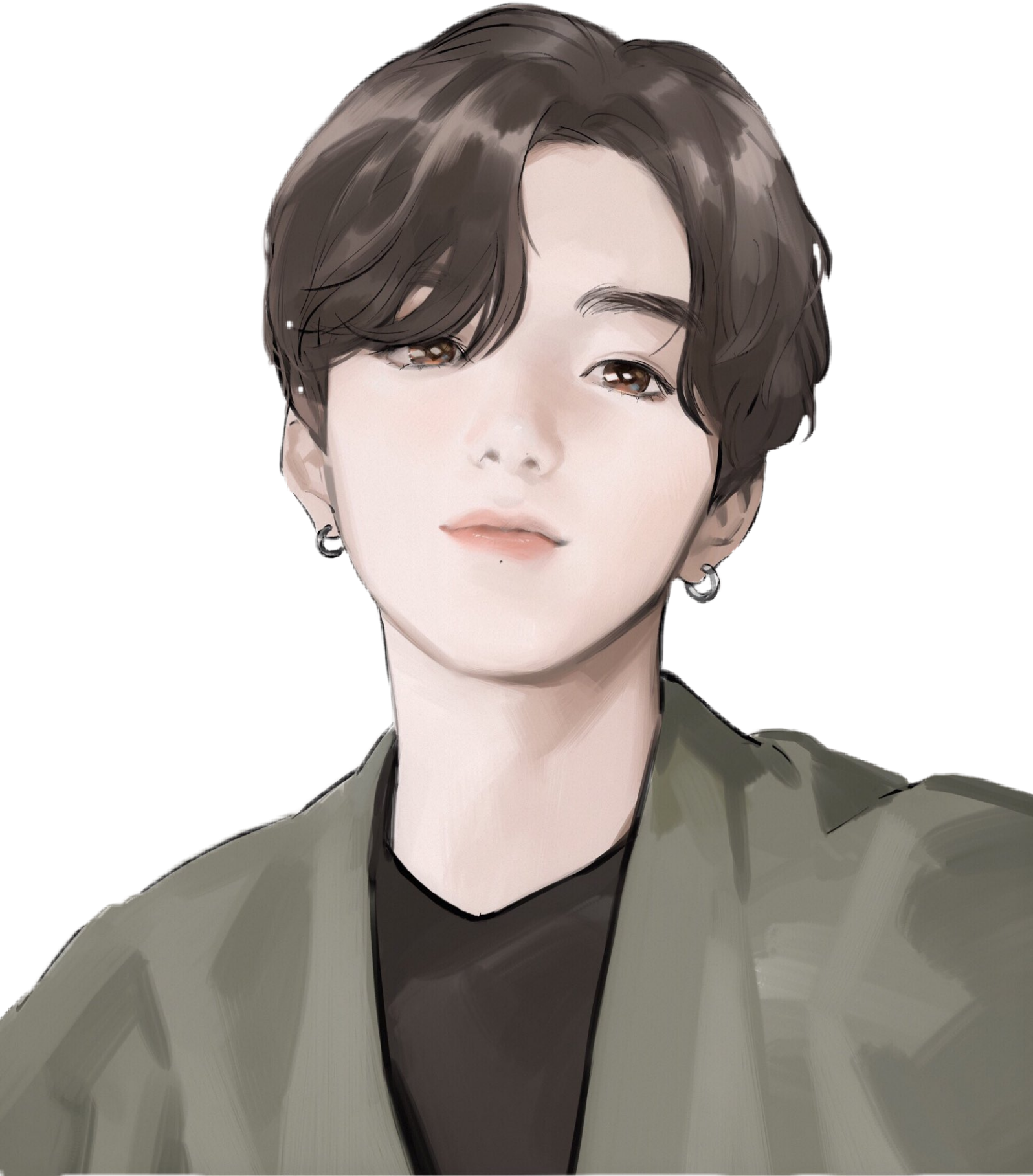 BTS kpop army jungkook jimin cute anime art realpeople...