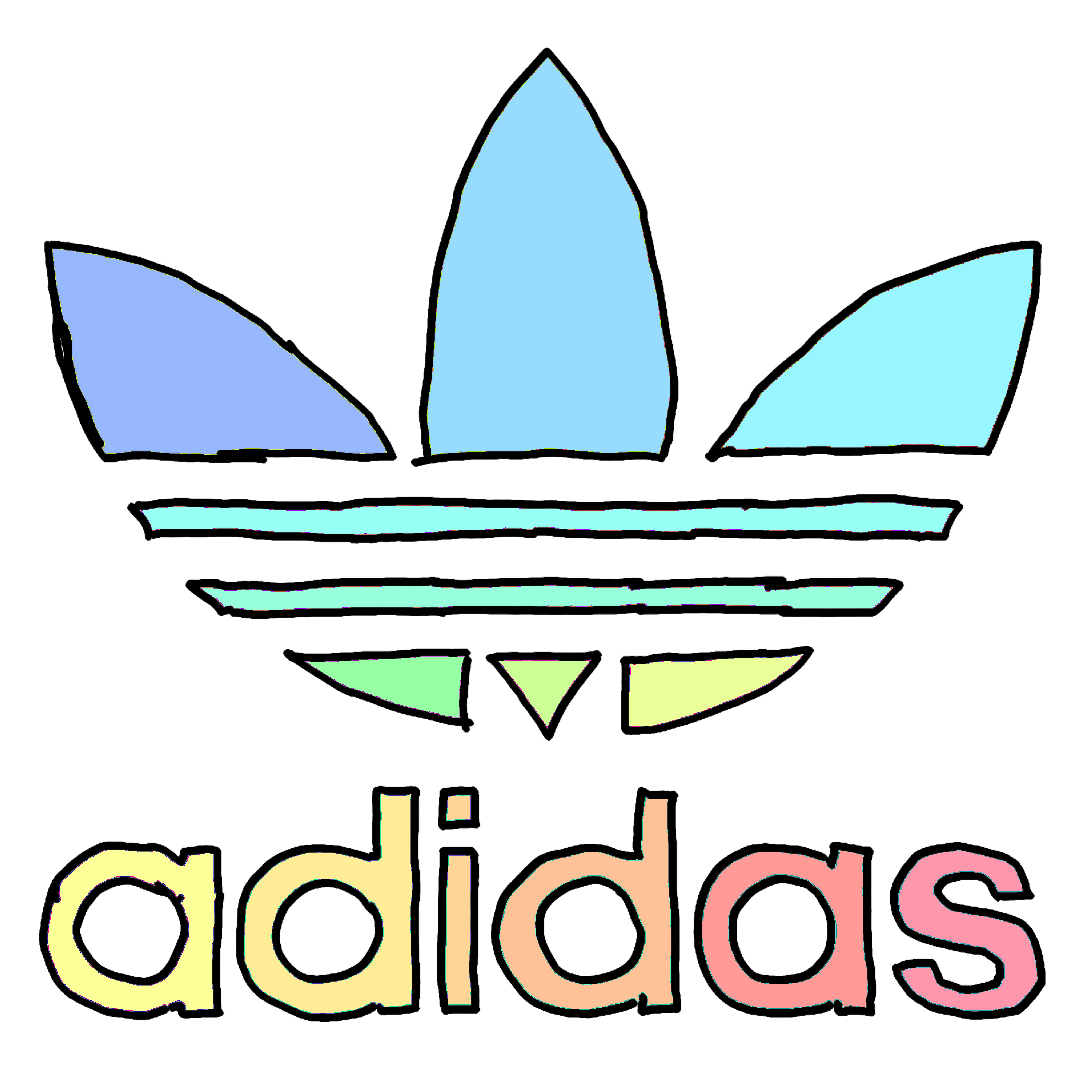 freetoedit adidas logo bunt drawed sticker by @marken_lover